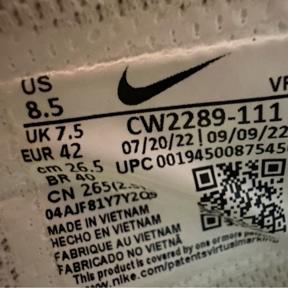 Nike Men’s Air Force 1 High '07 white size 8.5 - Picture 5 of 6